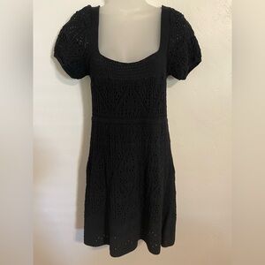 Zara Black Crochet Dress